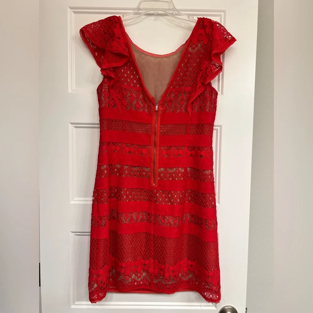 BCBGMaxAzaria Renata Red‎ Dress - Picture 2 of 14